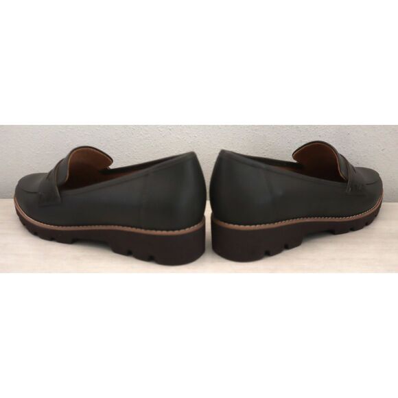 Vionic Women's Sz 10M Dark Khaki Green Leather Cheryl II Slip-On Loafers - Picture 9 of 12
